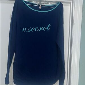 Victoria's Secret Blue Long Sleeve Pajama Top
